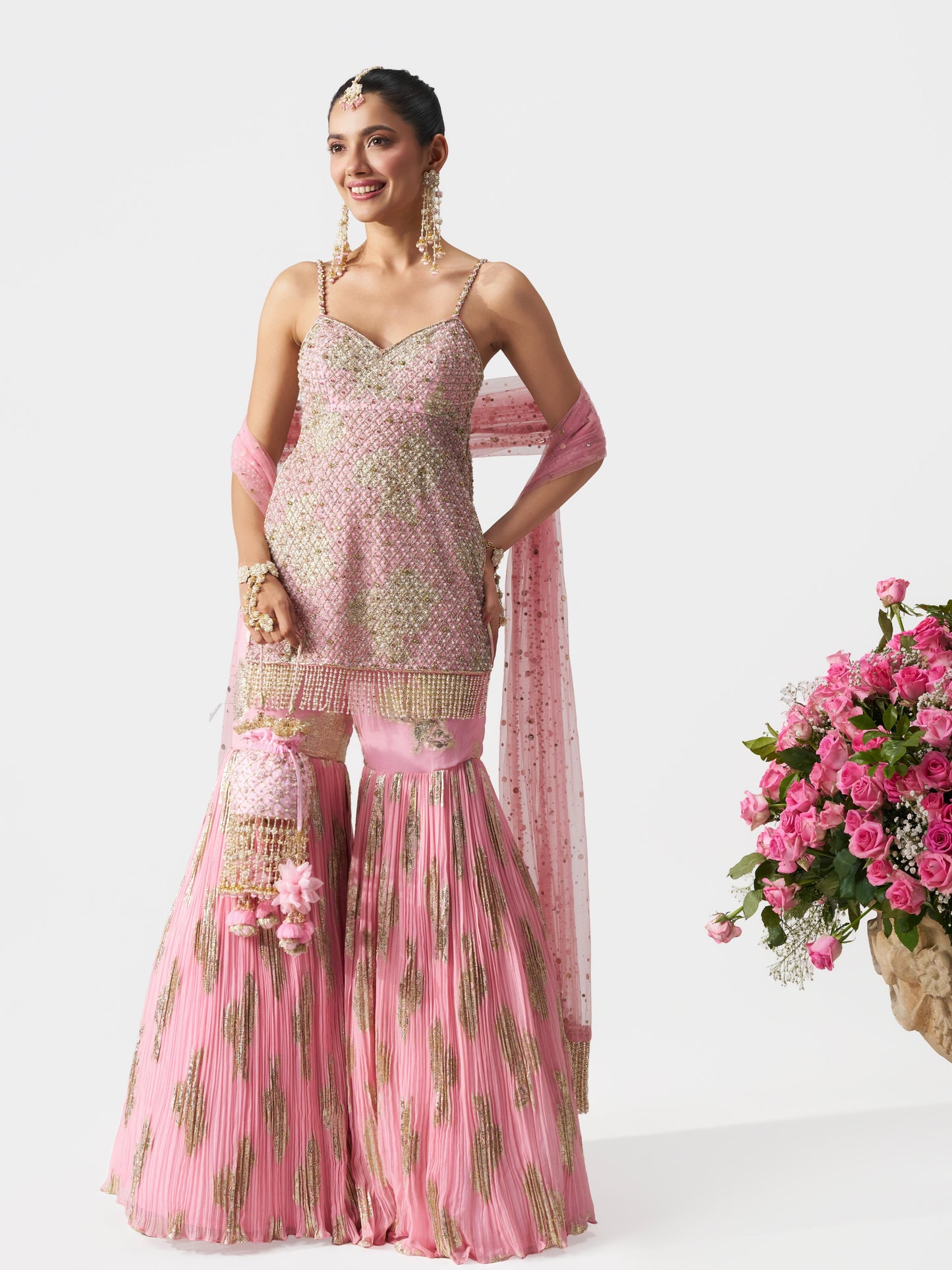 Mehbooba Pink Sharara Set
