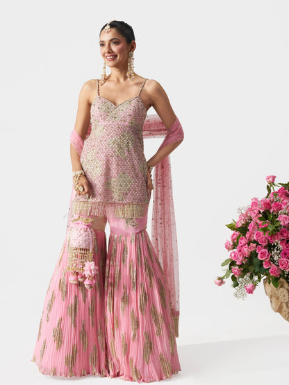 Mehbooba Pink Sharara Set
