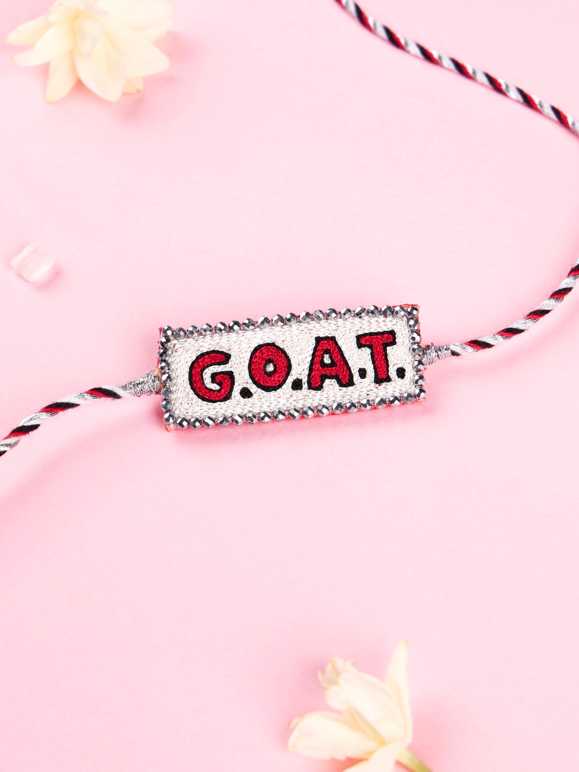 Handmade G.O.A.T Brother Rakhi for Raksha Bandhan gifting