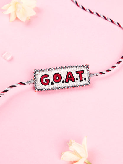 Handmade G.O.A.T Brother Rakhi for Raksha Bandhan gifting