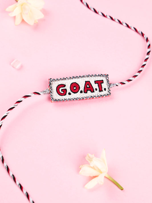 Handmade G.O.A.T Brother Rakhi for Raksha Bandhan gifting