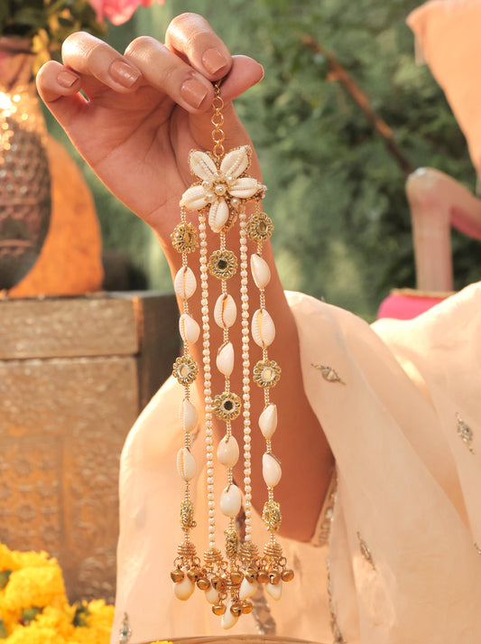 Kaju Katli Cowrie Pair of Embroidered Latkans