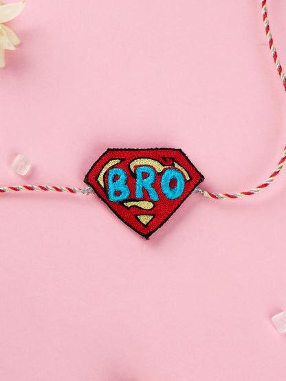 Super Hero Bro Rakhi - Blue and Red
