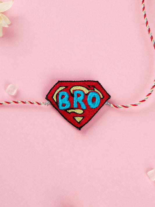 Super Hero Bro Rakhi - Blue and Red