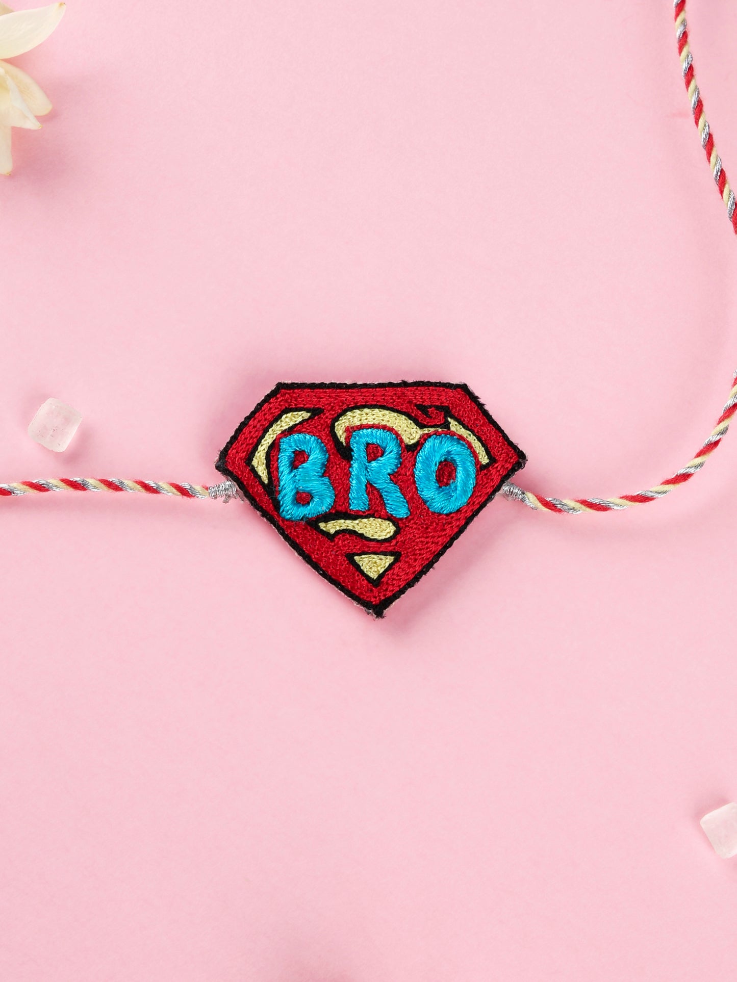 Super Hero Bro Rakhi - Blue and Red - Rakhi for Brother by Tonoto