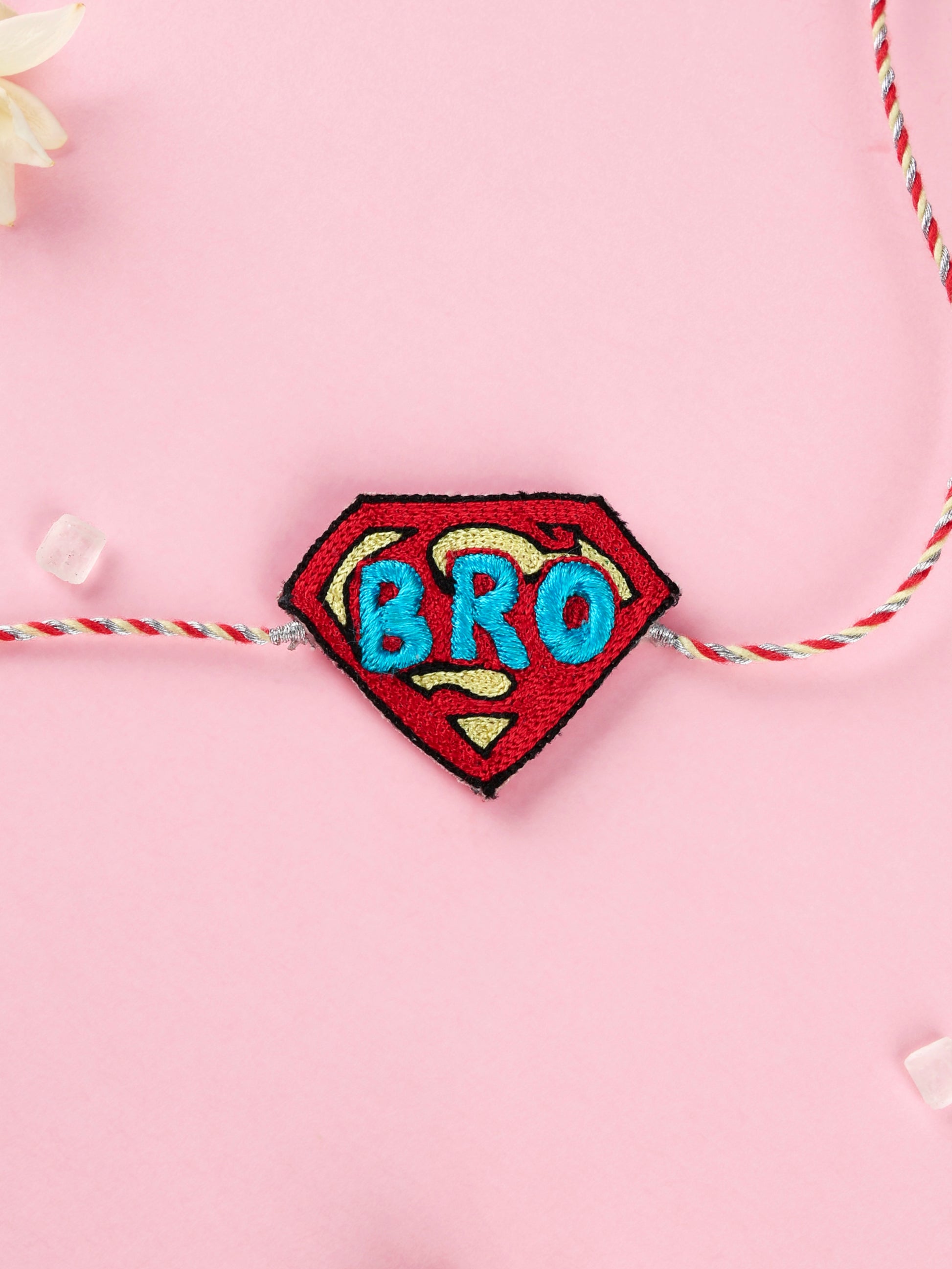 Super Hero Bro Rakhi - Blue and Red - Rakhi for Brother by Tonoto