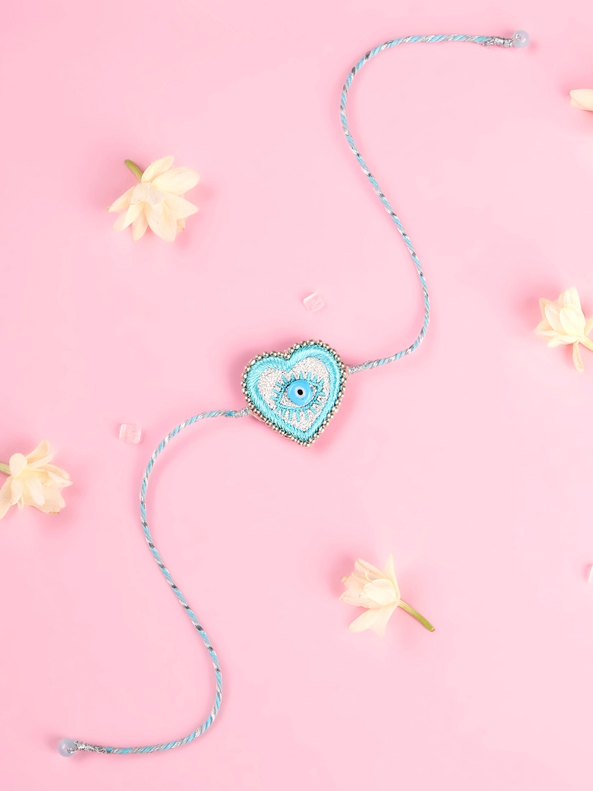 Evil Eye Heart Pastel Brother Rakhi - Rakhi for Brother by Tonoto