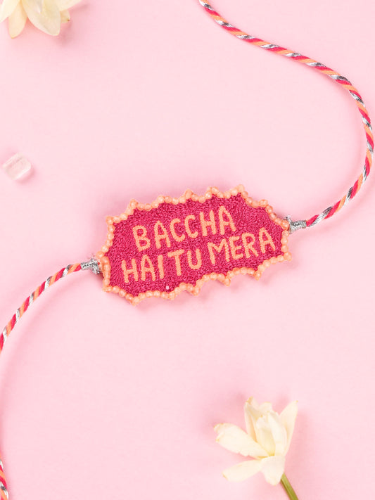 Handmade Baccha Hai Tu Mera Rakhi  for Raksha Bandhan gifting