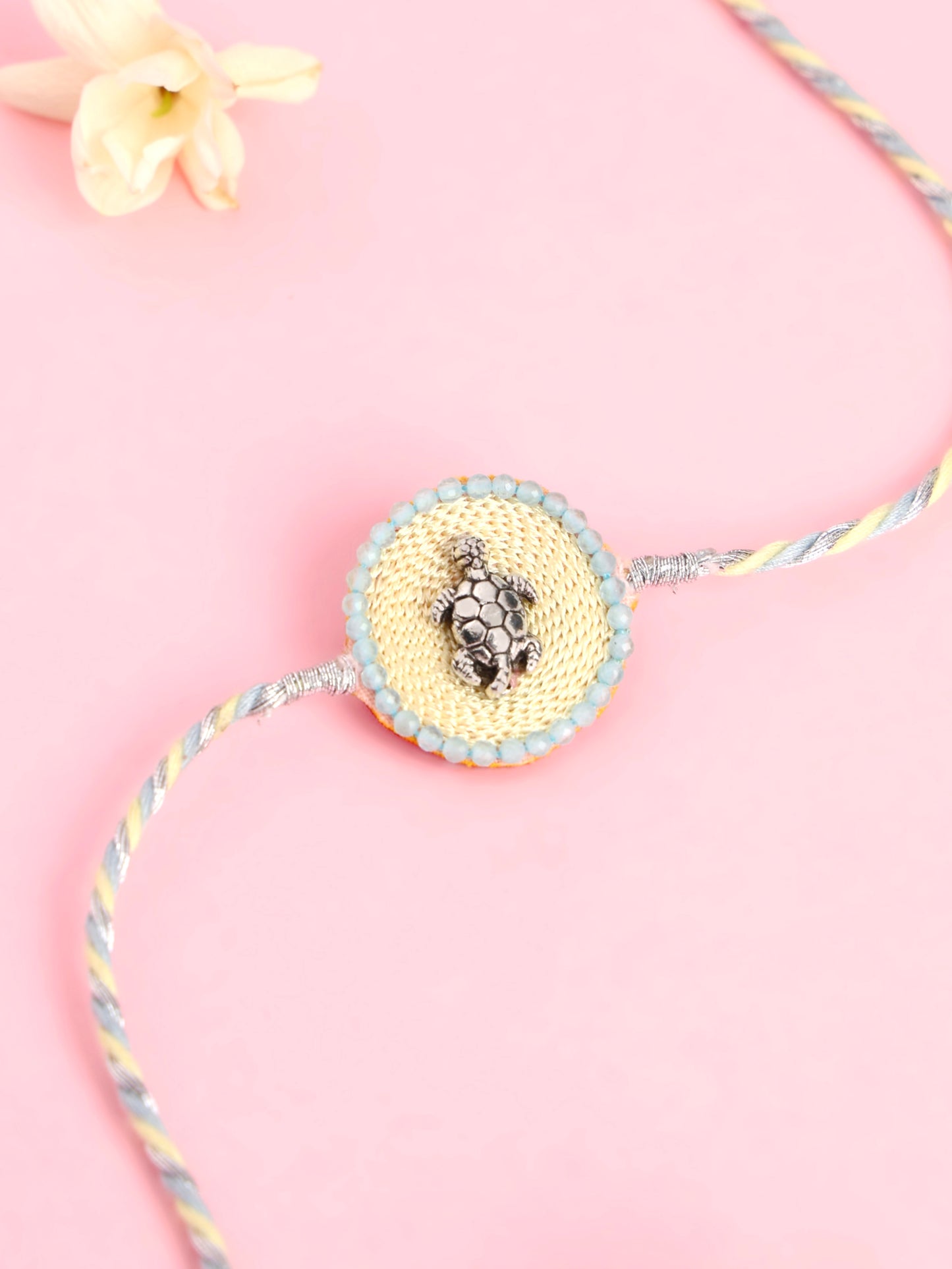 Handmade Tortoise Silver Rakhi for Raksha Bandhan gifting