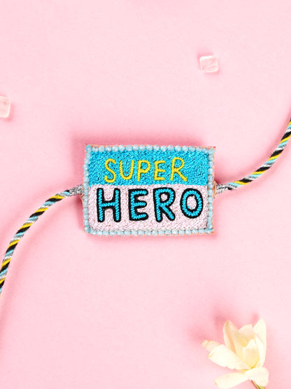 Super Hero Brother Rakhi - Blue and White