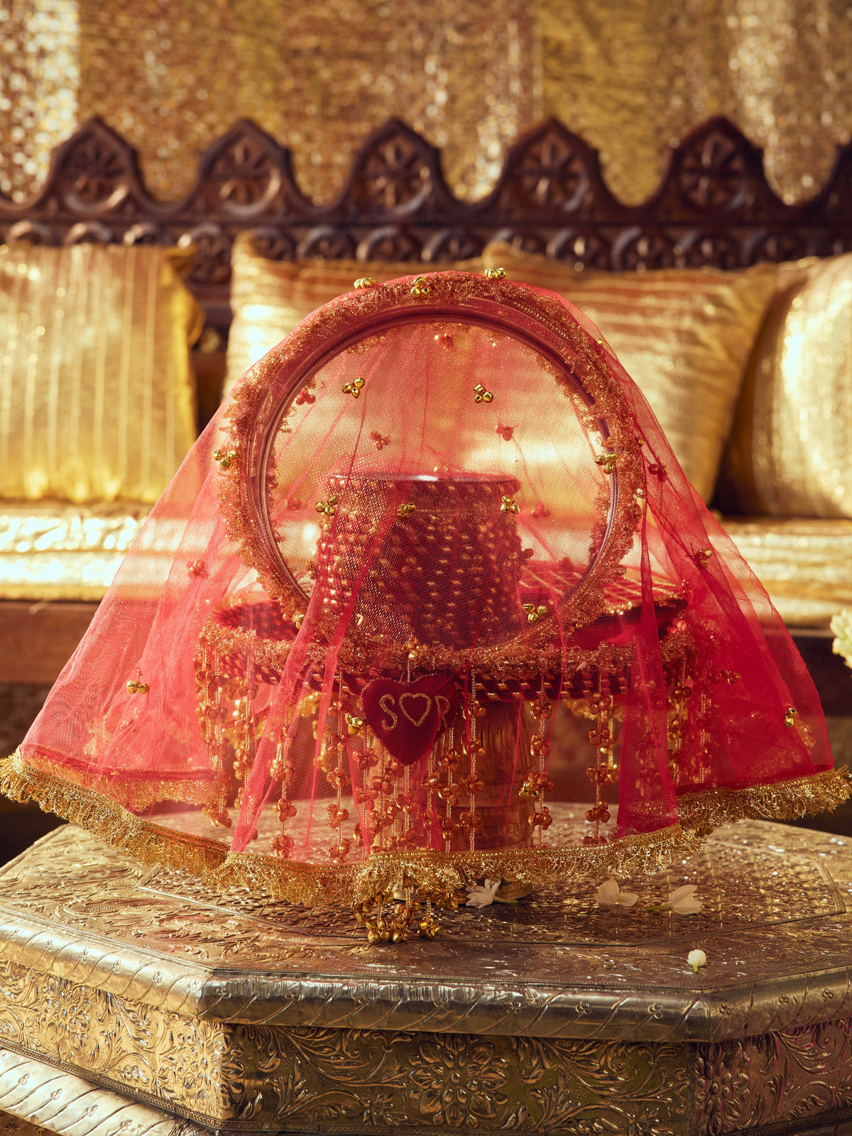 Kumkum Essential Karwa Chauth Pooja Hamper - Maroon (Thali Without Latkan)