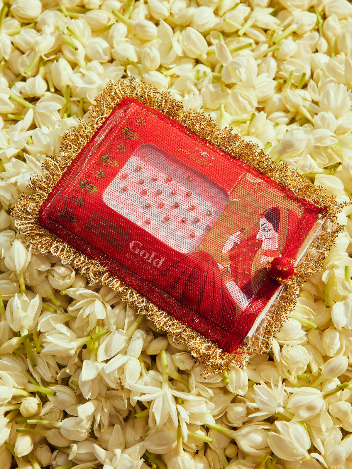 Chamak Karwa Chauth Bindi Cover - Red