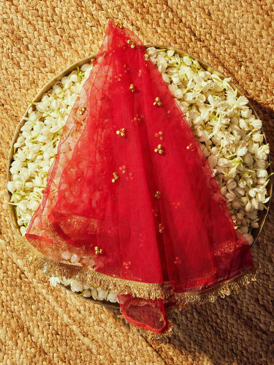 Kumkum Karwa Chauth Chunri - Maroon