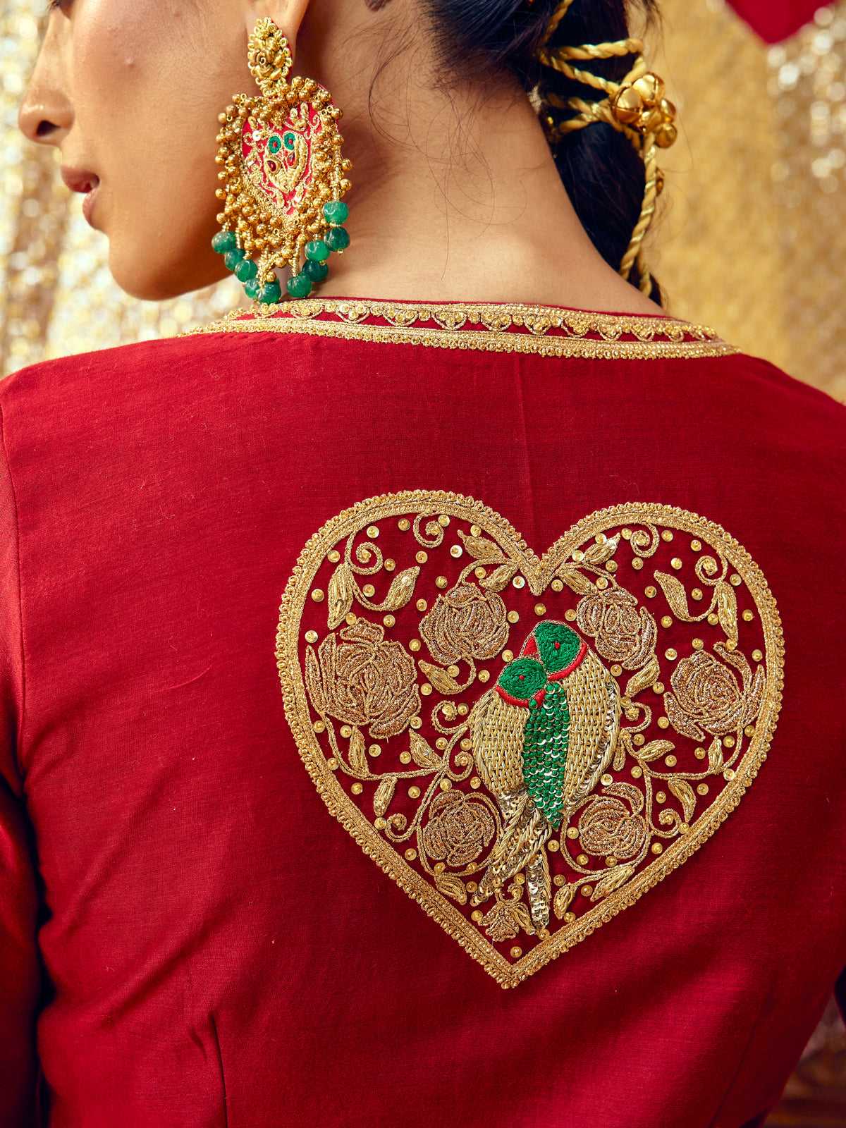 Tota Maina Farshi Salwar Set - Maroon