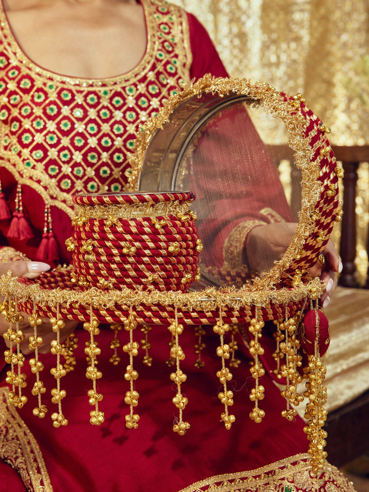 Kumkum Karwa Chauth Channi - Maroon