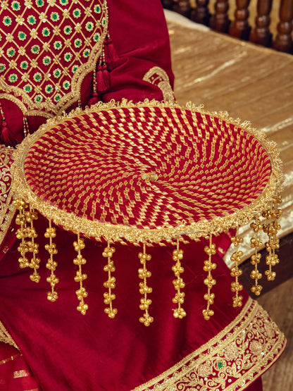 Kumkum Karwa Chauth Thali - Maroon