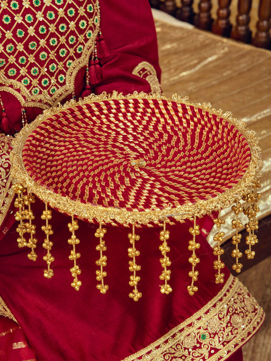 Kumkum Karwa Chauth Thali - Maroon