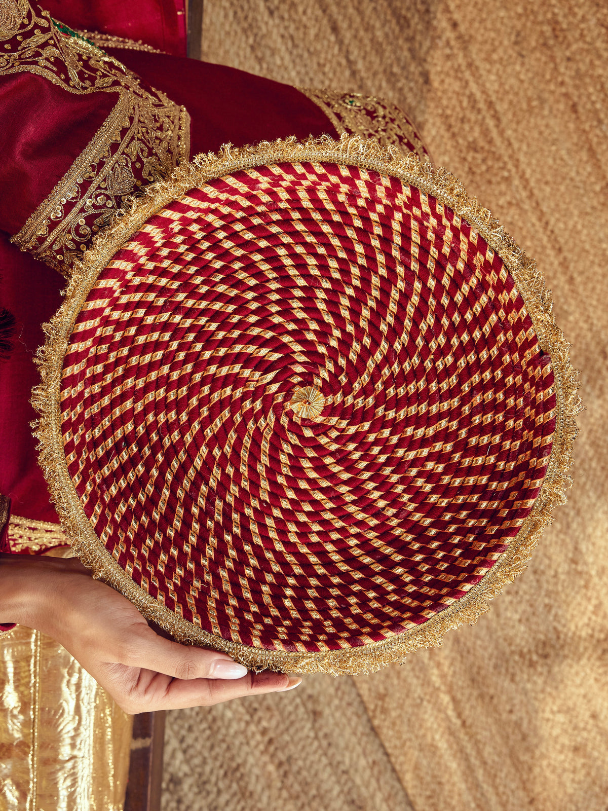 Kumkum Karwa Chauth Thali - Maroon