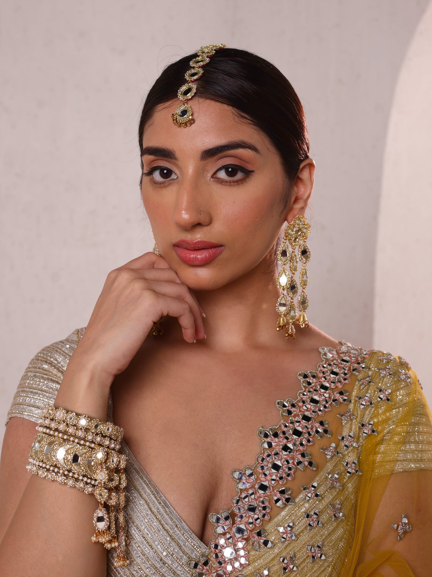 Ishq Gold Bangles (Set of 6)