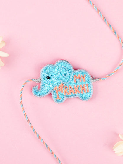 Handmade My 1st Baby Rakhi-Elephant for Raksha Bandhan gifting