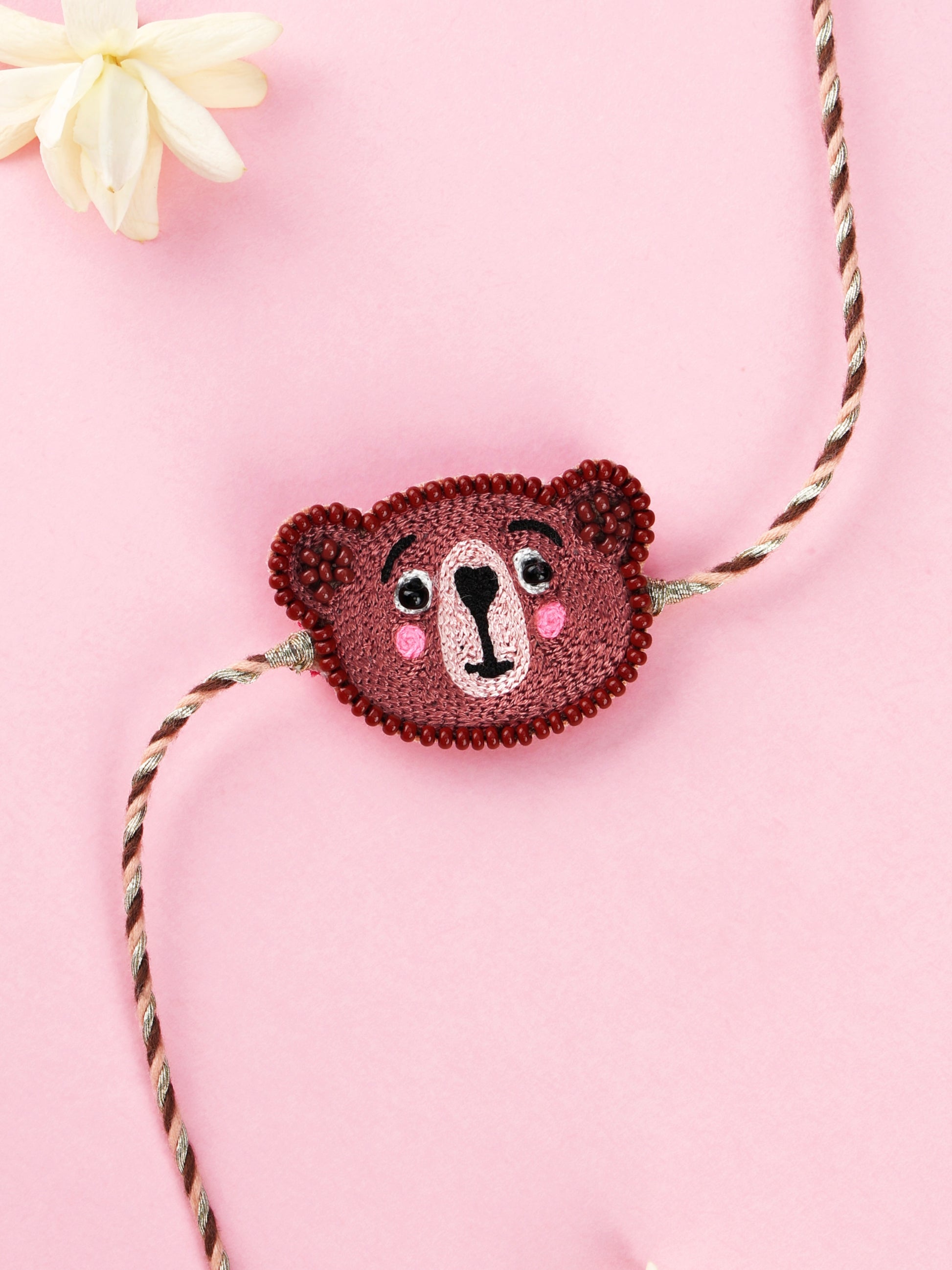 Handmade Brown Teddy Kids Rakhi for Raksha Bandhan gifting