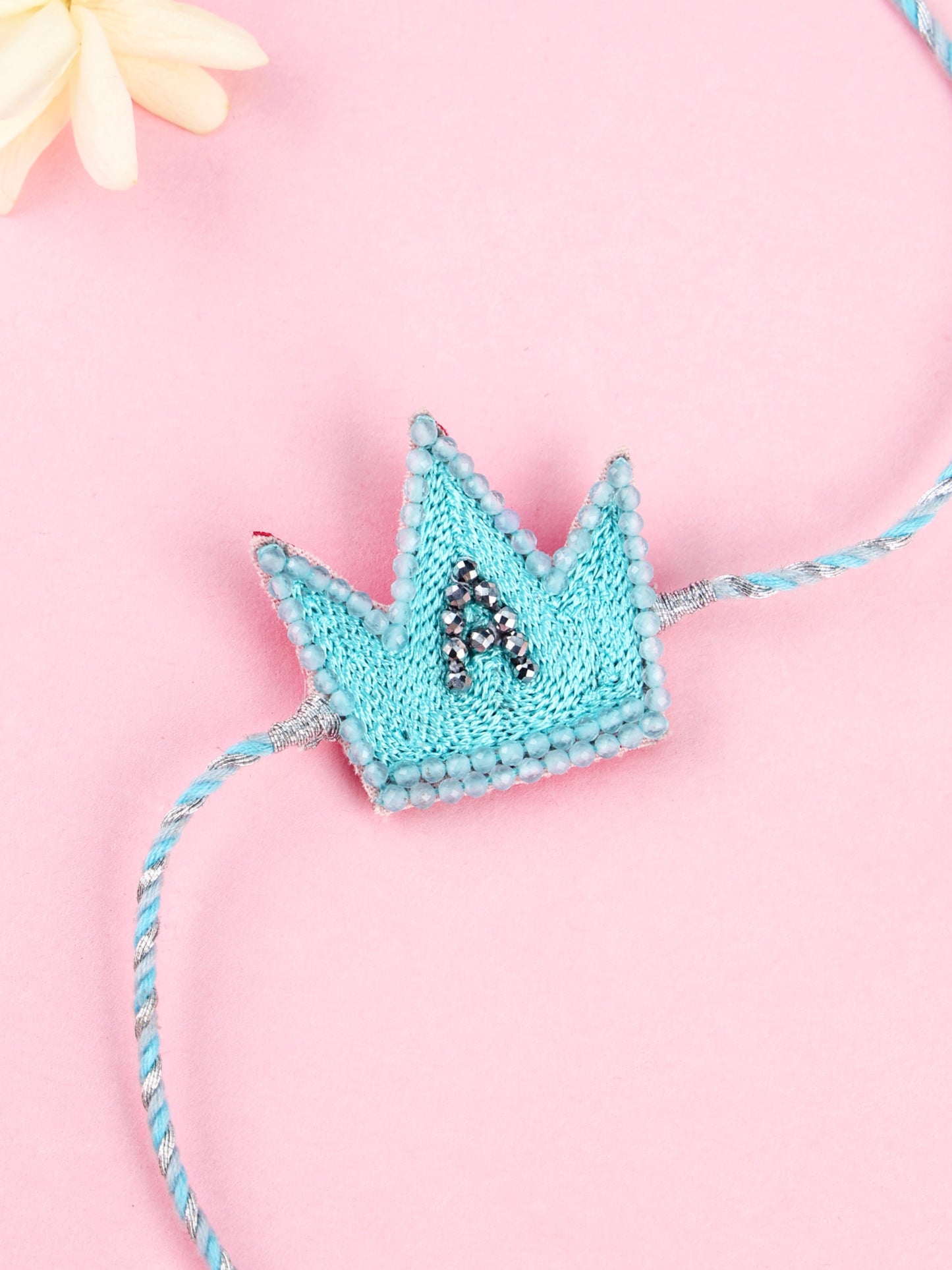 Handmade Initial Crown kids Rakhi for Raksha Bandhan gifting