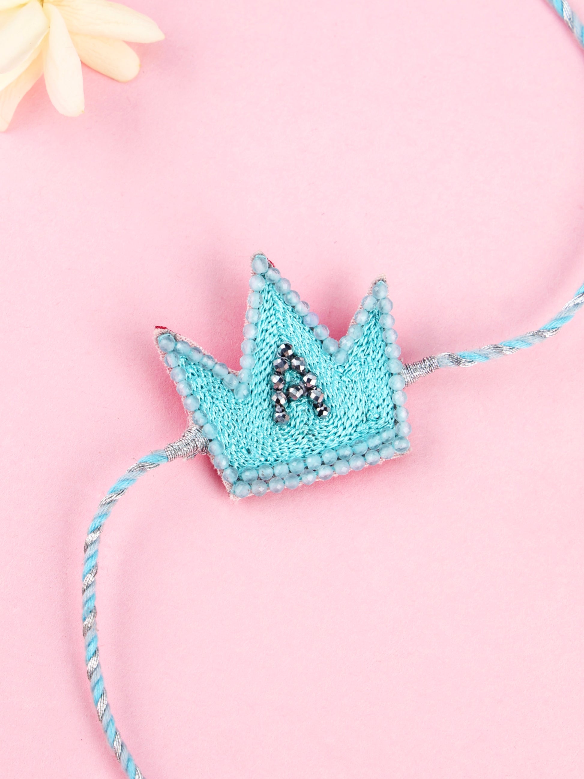 Handmade Initial Crown kids Rakhi for Raksha Bandhan gifting