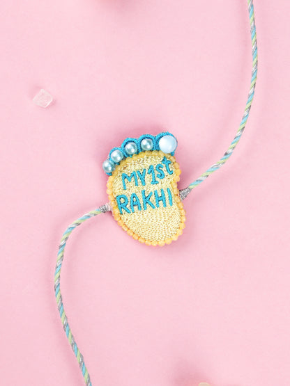 Handmade My 1st Baby Rakhi - Feet   for Raksha Bandhan gifting