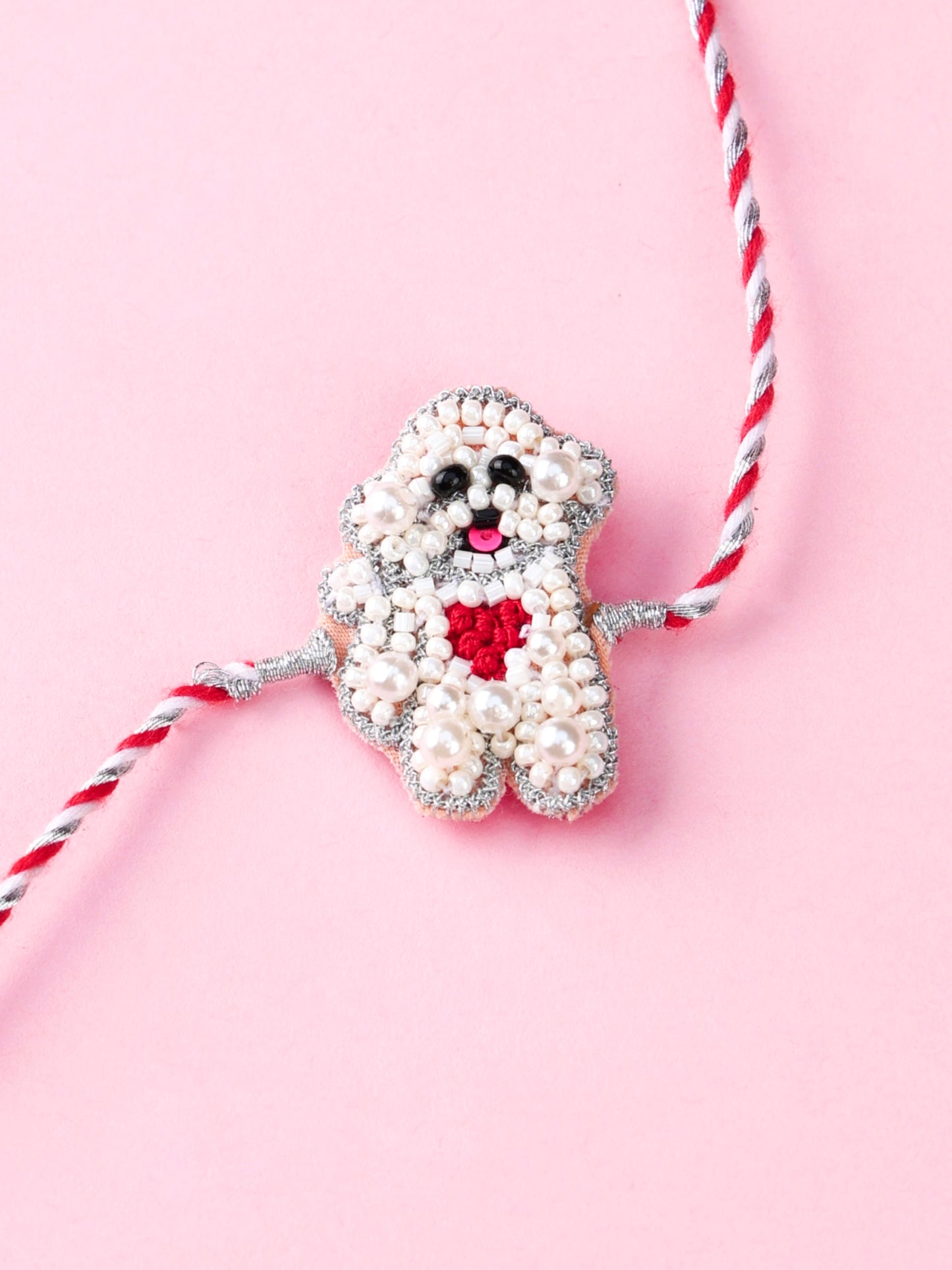 White Poodle Kids Rakhi - Kids Rakhi by Tonoto