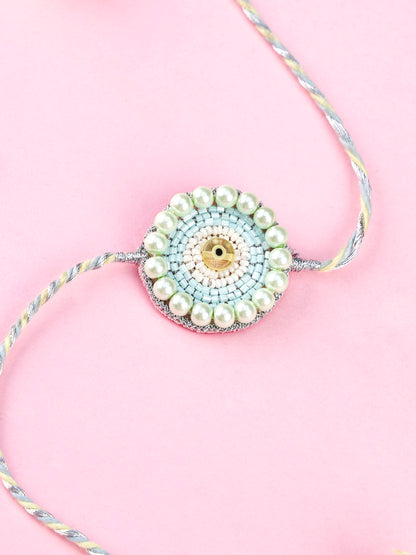Handmade Round Evil Eye Kids Rakhi for Raksha Bandhan gifting