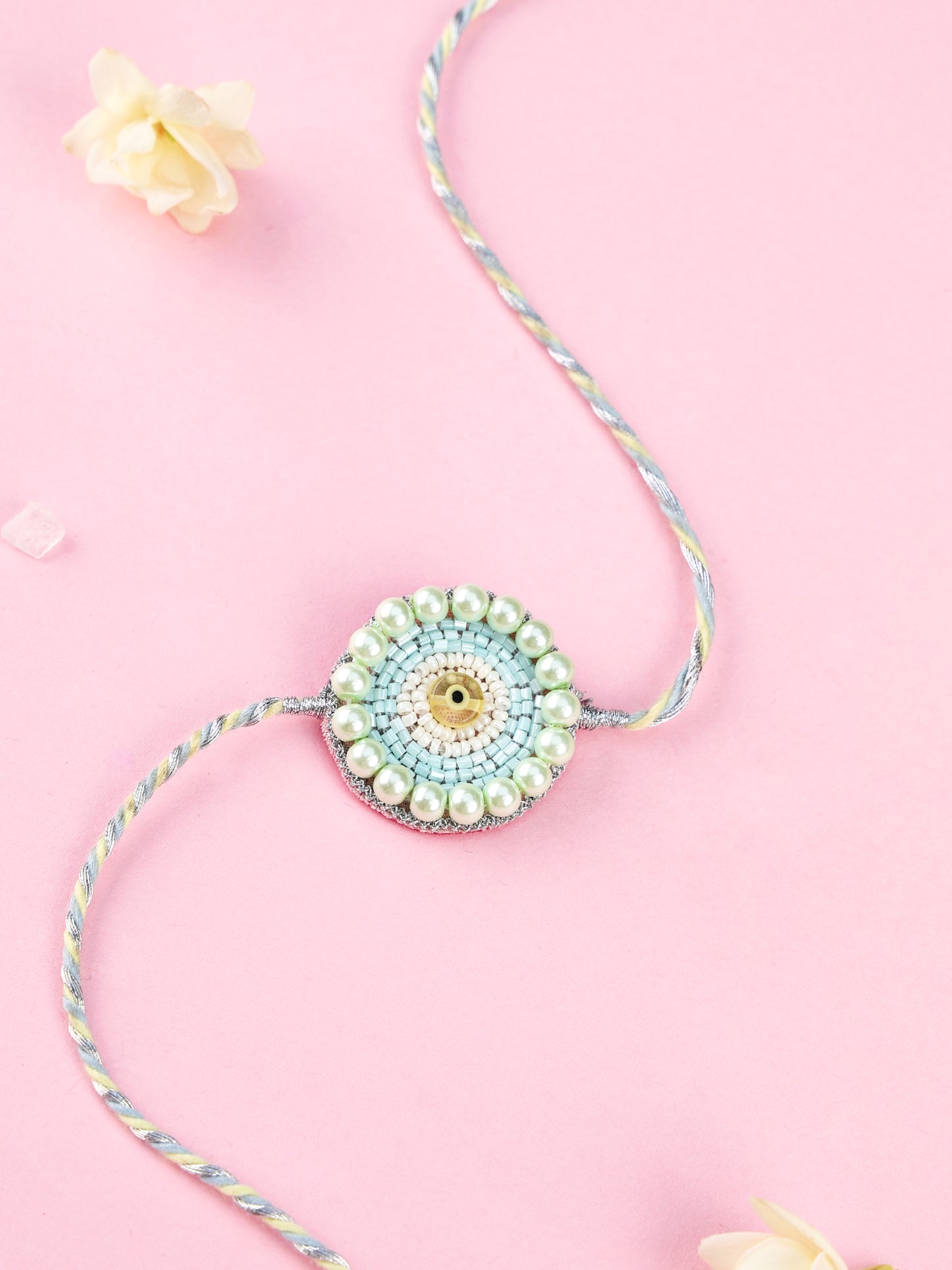 Handmade Round Evil Eye Kids Rakhi for Raksha Bandhan gifting