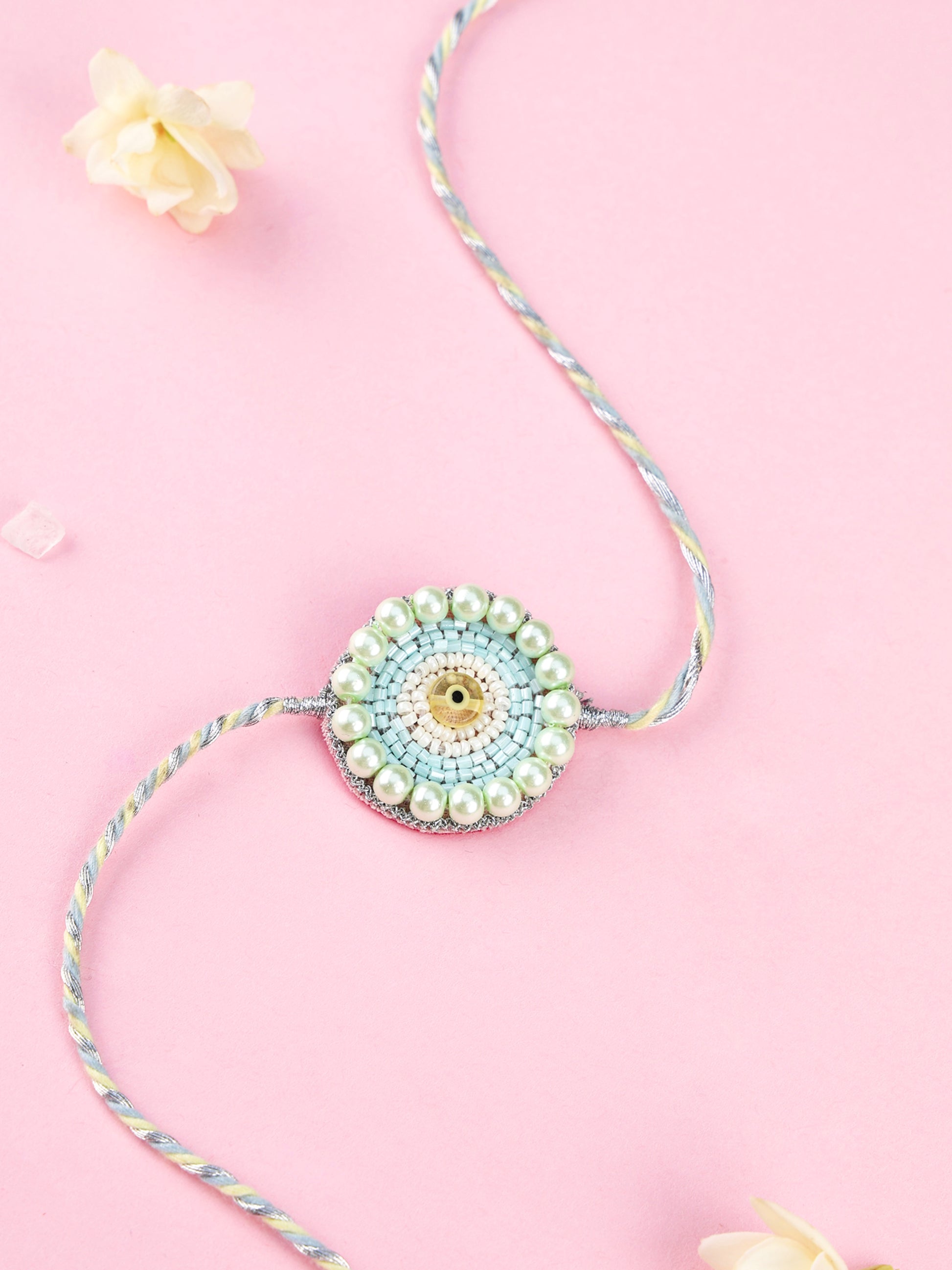 Handmade Round Evil Eye Kids Rakhi for Raksha Bandhan gifting