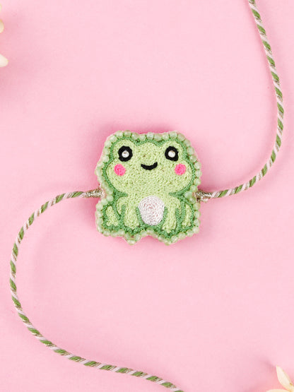 Handmade Frog Kids Rakhi for Raksha Bandhan gifting