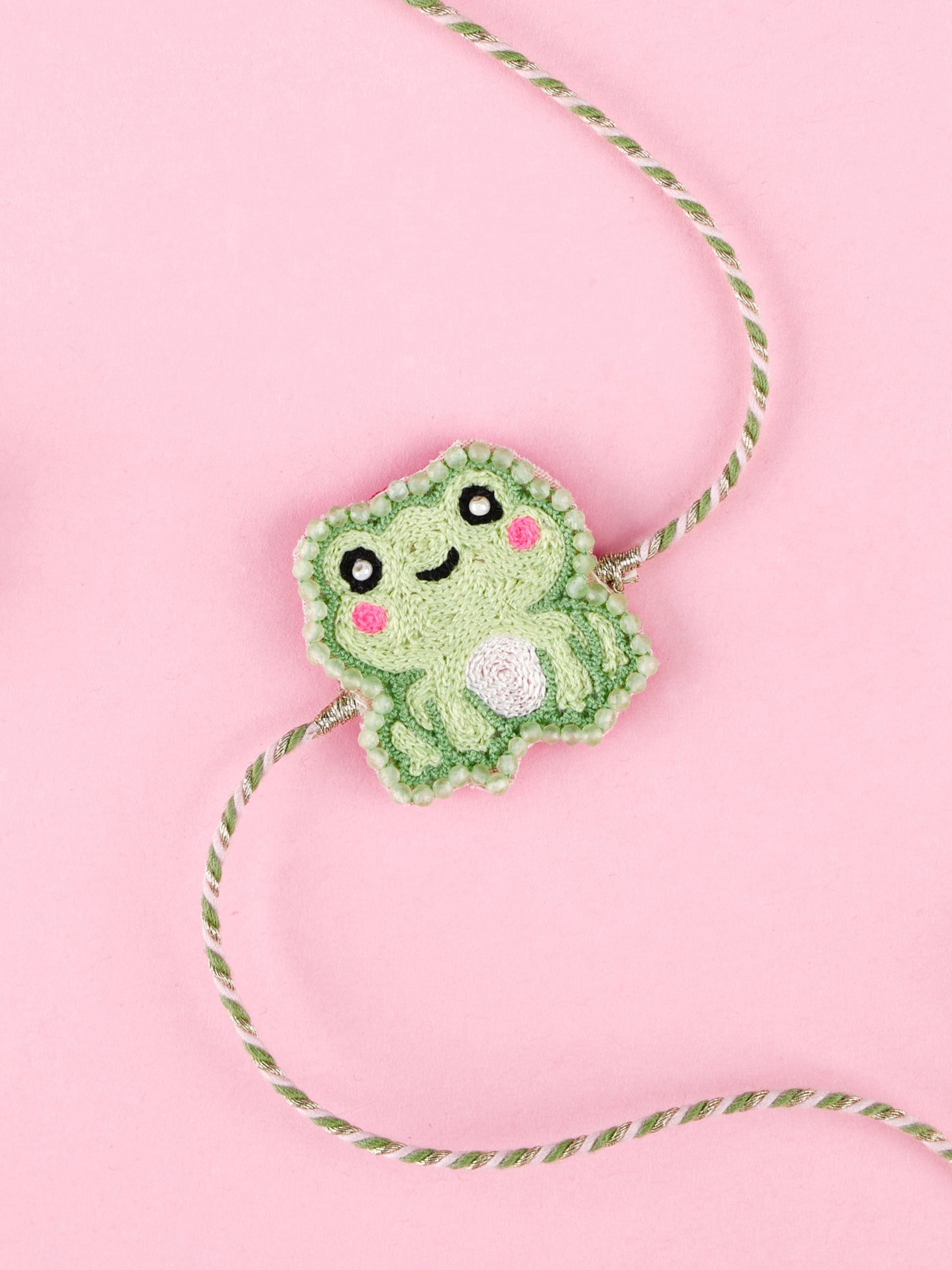 Handmade Frog Kids Rakhi for Raksha Bandhan gifting