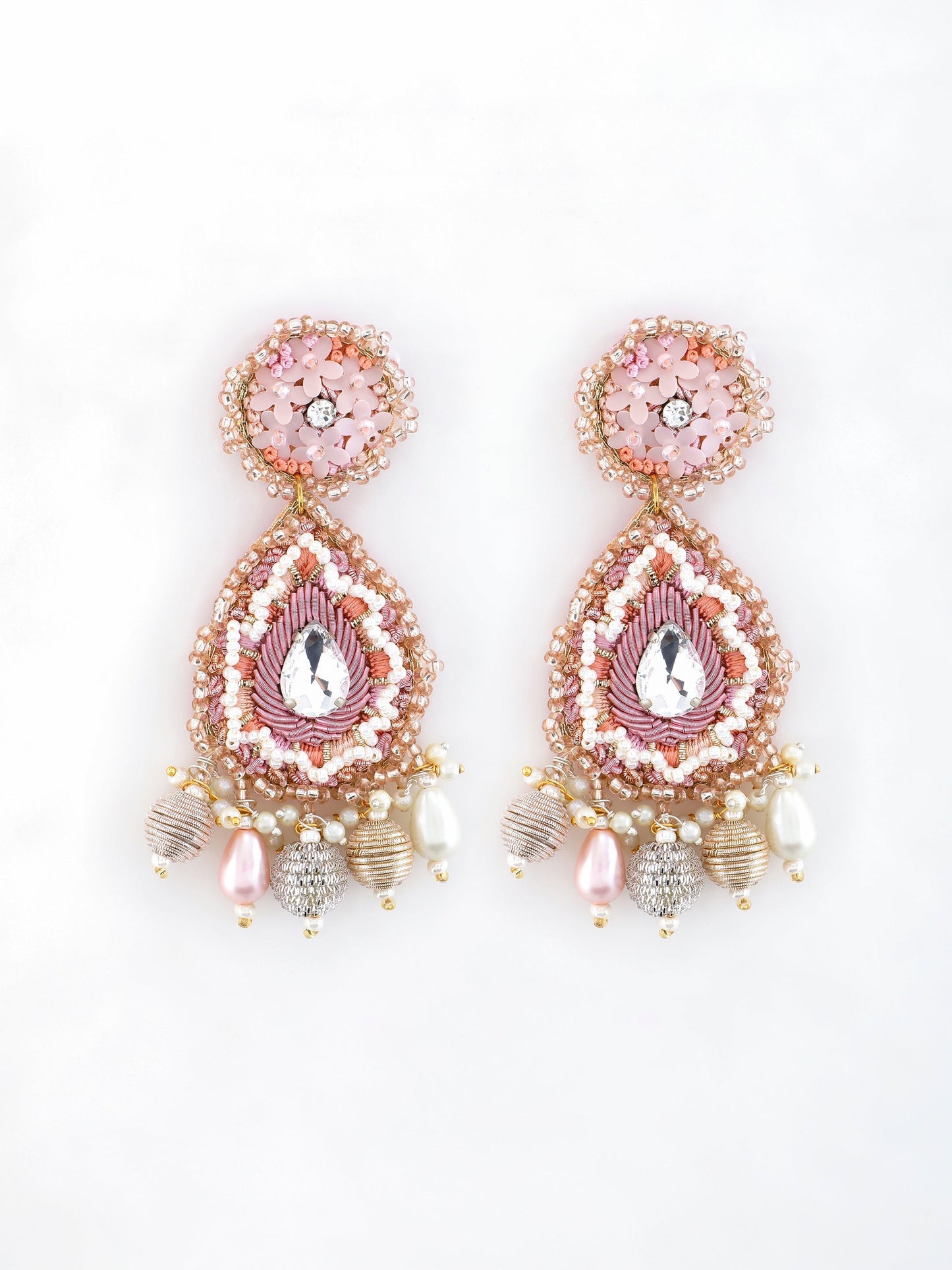 Khoobsurat Pink (Earrings & Mathapatti)