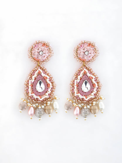 Khoobsurat Pink (Earrings, Mangtikka, Necklace & Pair Of Hathphool)