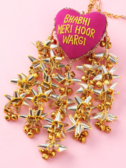 Handmade Bhabhi Meri Hoor Wargi Lumba - Rani Pink for Raksha Bandhan gifting