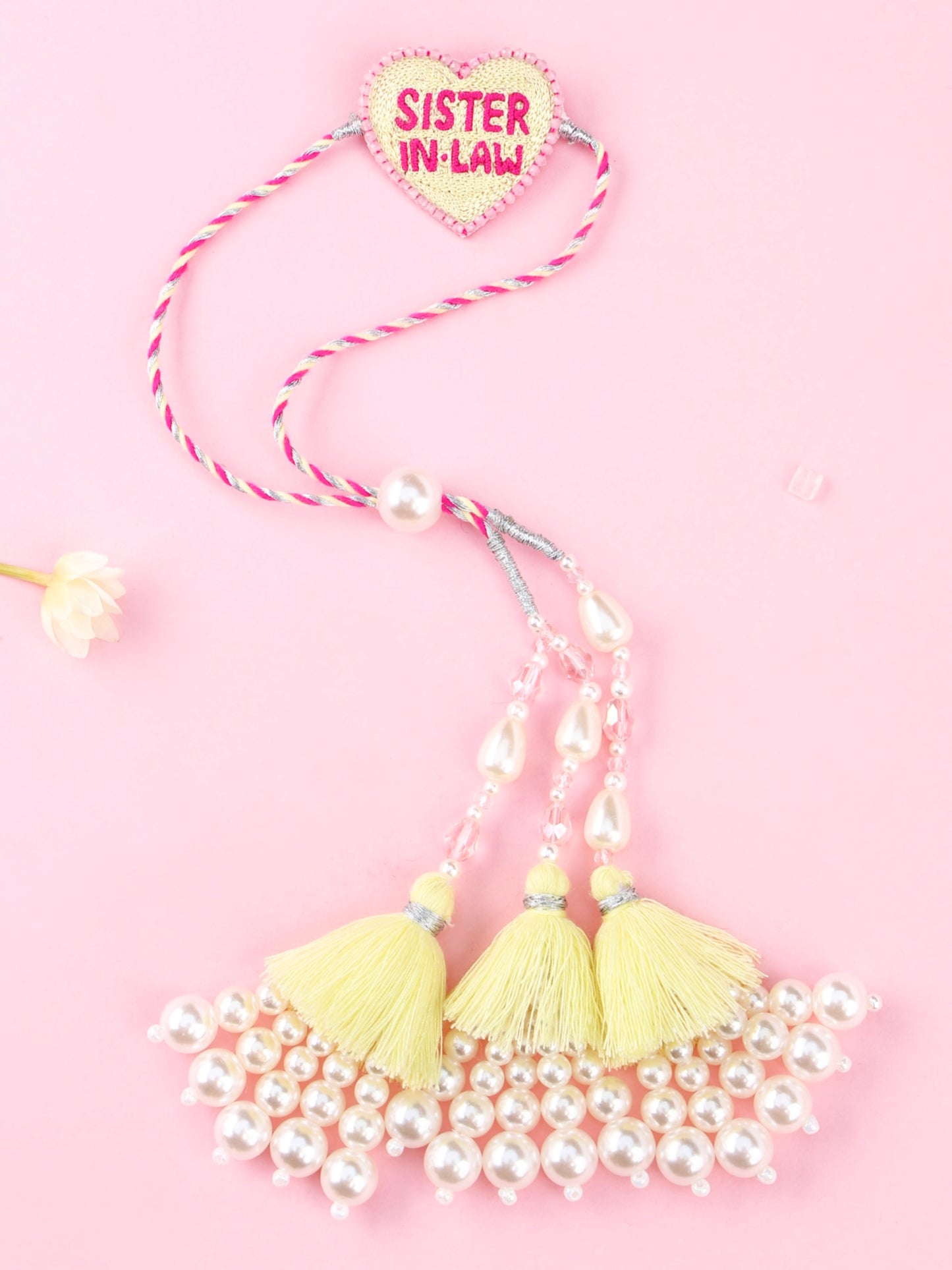 Handmade Sister In Law Lumba - Yellow for Raksha Bandhan gifting