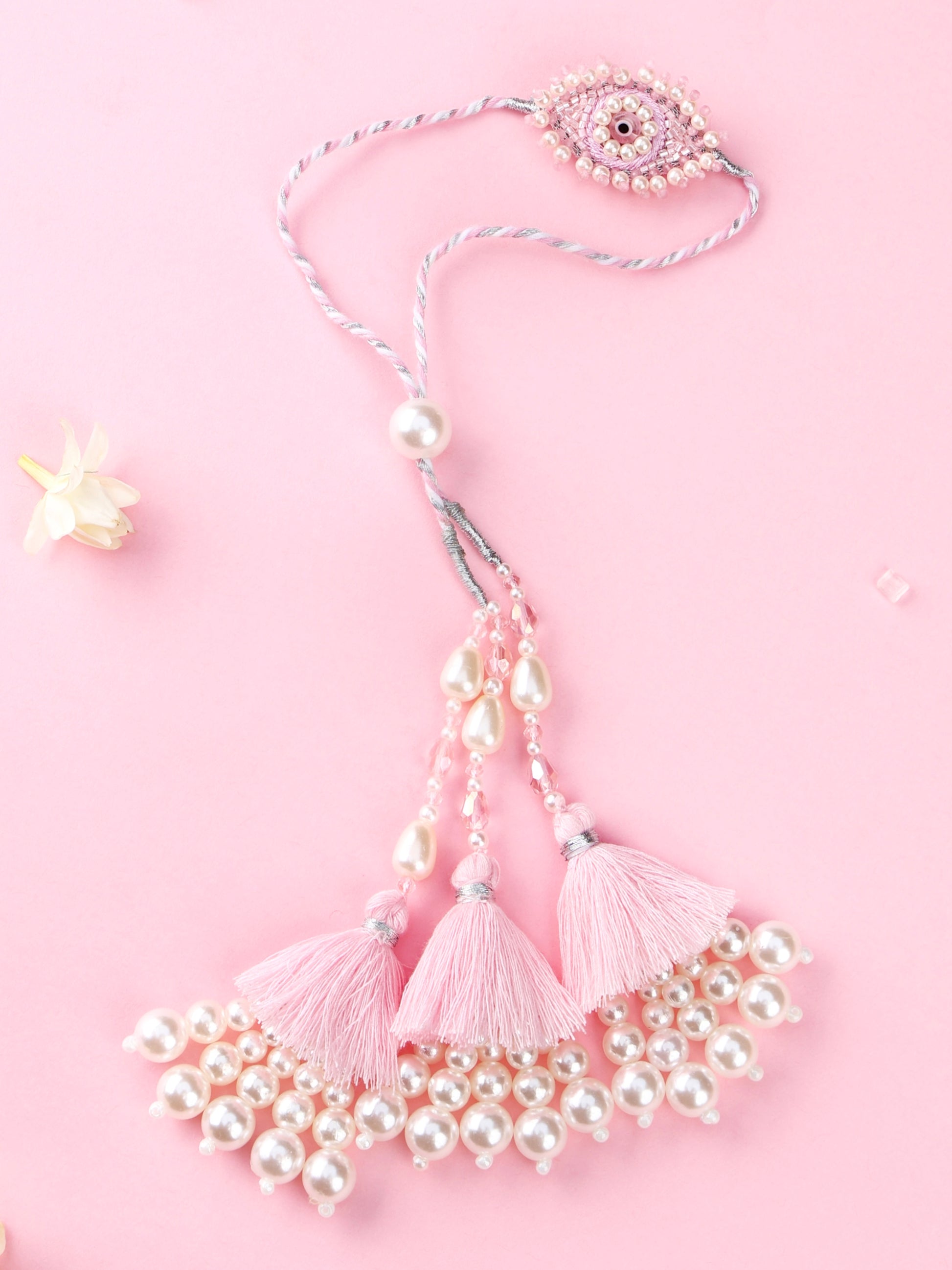 Handmade Evil Eye Pink Lumba 2026 for Raksha Bandhan gifting