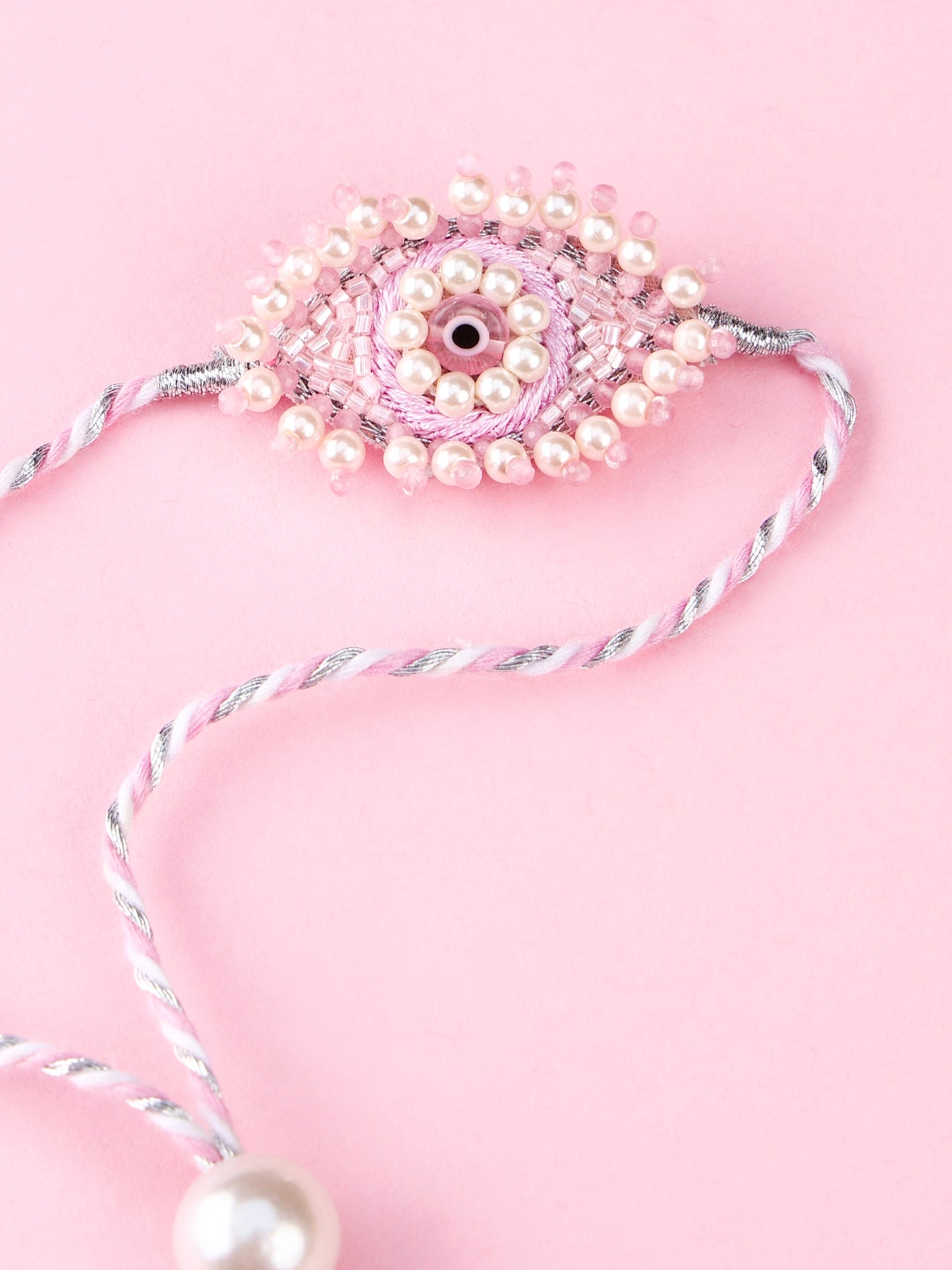 Handmade Evil Eye Pink Lumba 2026 for Raksha Bandhan gifting