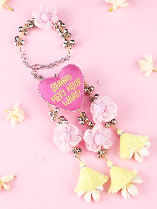Bhabhi Meri Hoor Wargi Lumba - Light Pink - Lumba Rakhi for Bhabhi by Tonoto
