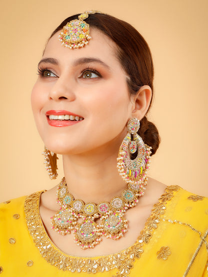 Mini Rang (Earrings, Mangtikka & Necklace)