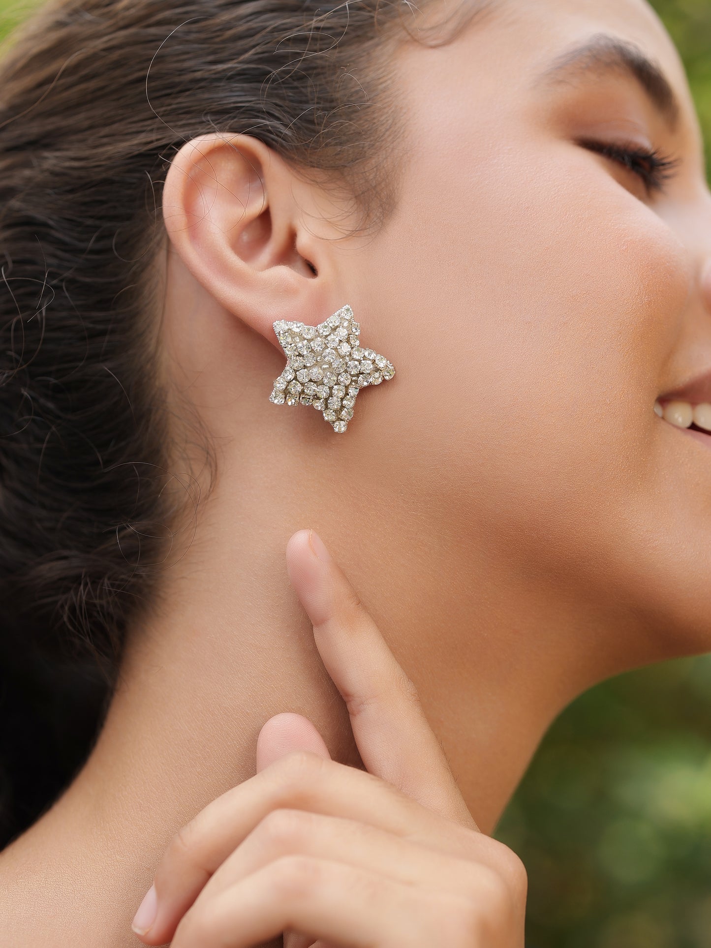 Mini Star Rhinestone Earrings