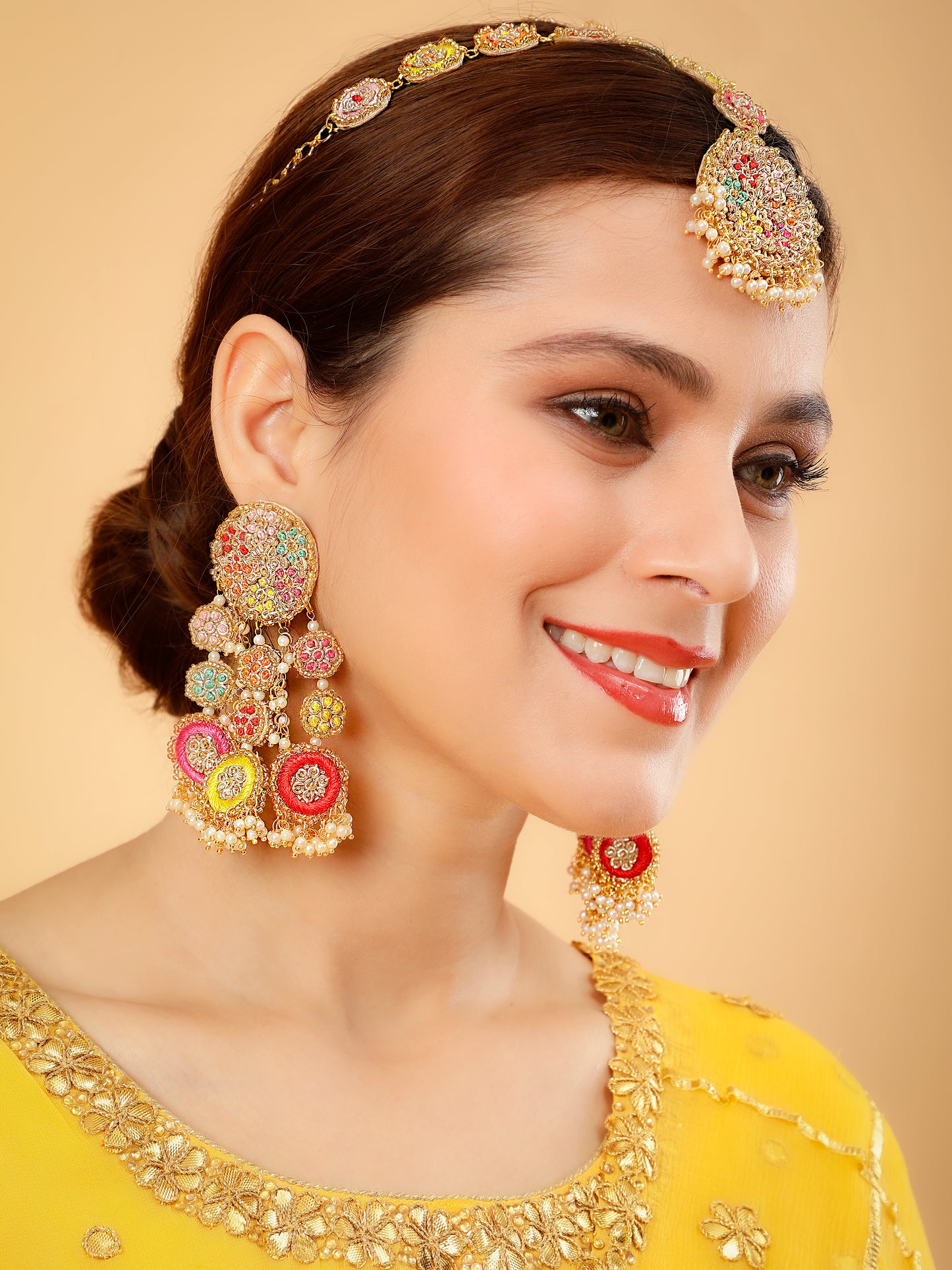 Ramya (Earrings & Mathapatti)