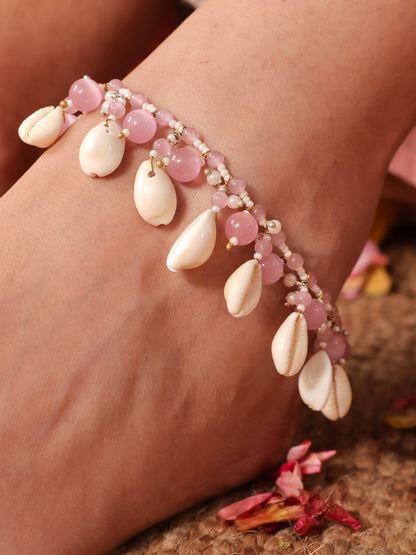 Rose Cowrie Pair of Payal