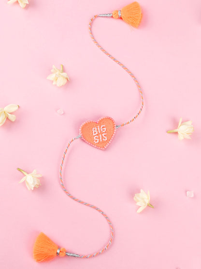 Big Sis Rakhi 2026 - Neon Orange - Rakhi for Sister by Tonoto