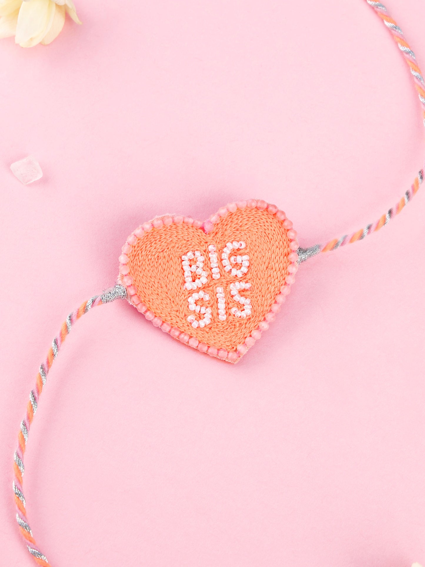 Handmade Big Sis Neon Orange Rakhi for Raksha Bandhan gifting