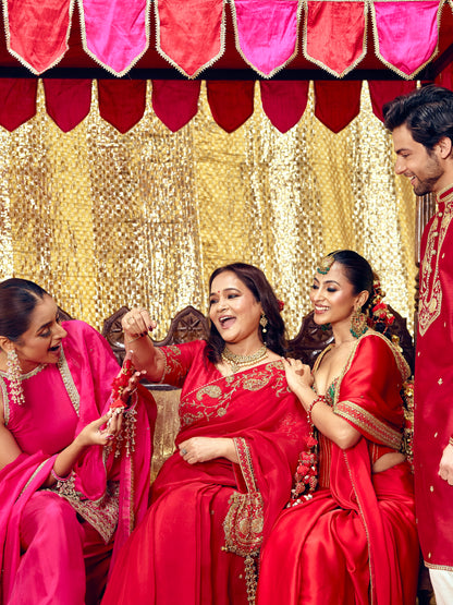 Gulaab Saree Set - Red (Sasu Maa Edition)