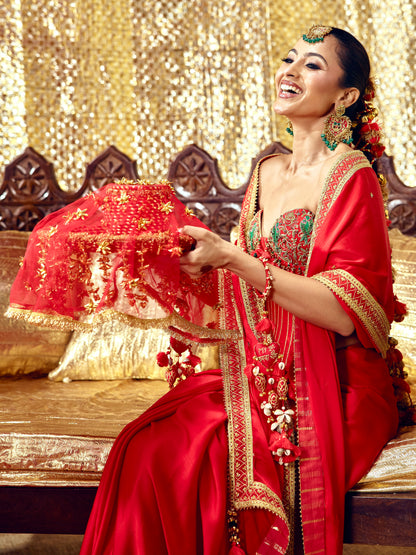Tota Maina Corset Saree Set