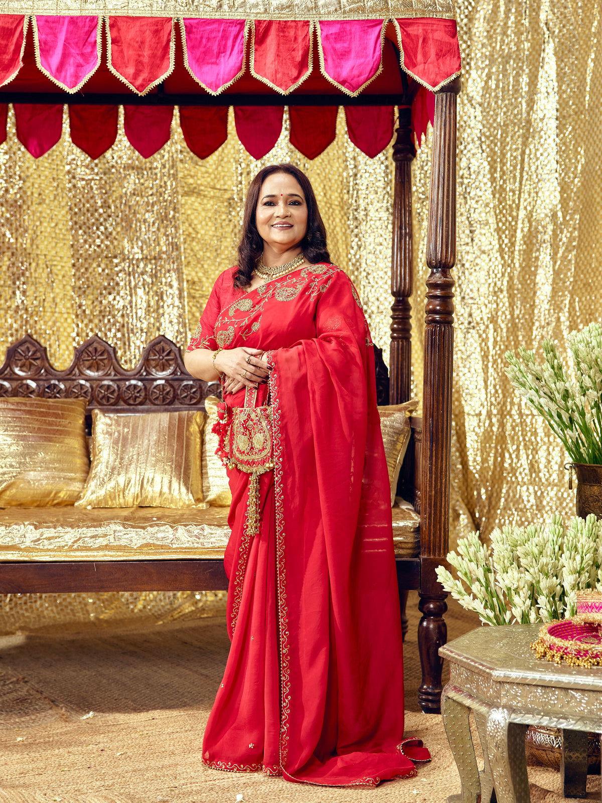 Gulaab Saree Set - Red (Sasu Maa Edition)